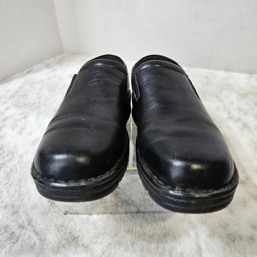 Eastland Black Newport Leather Slip On Loafers 7.5W WIDE Work Comfort Shoes Y2K
